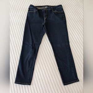 Women's Dark Blue Jeans, Size 16W